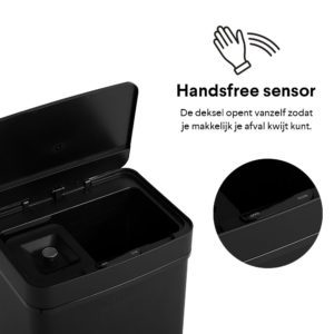 Homra Afvalscheiding Sensor Nexo 72 liter 3 vakken