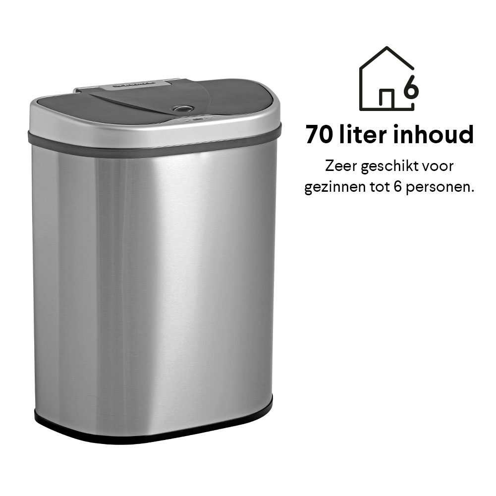 speel piano Belastingen sleuf Qubix 70 liter 2 vakken - RVS - Homra prullenbakken | #1 in Sensor &  Afvalscheiding | Nederlandse kwaliteit